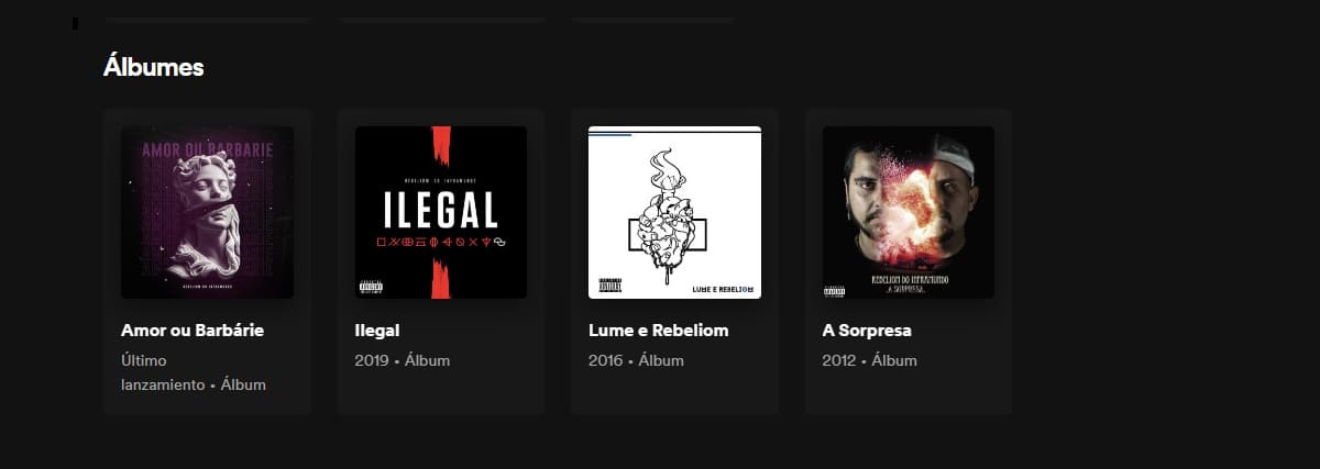 Rebeliom do Inframundo Albumes Rebeliom do Inframundo Albumes